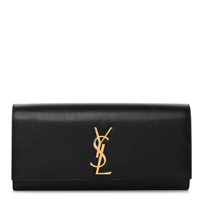 Saint Laurent Grain De Poudre Monogram Cassandre Clutch Black 1 of 7
