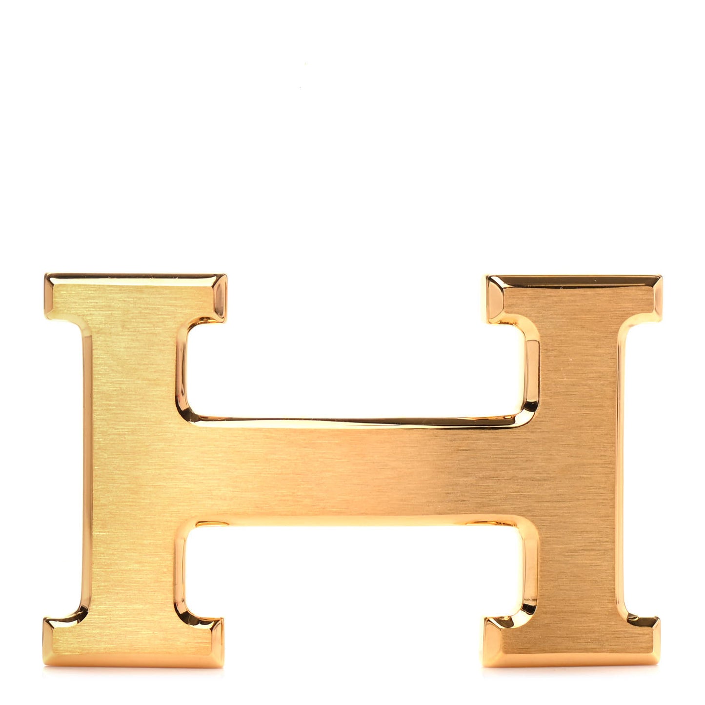 Brushed 32mm H Belt Buckle Gold