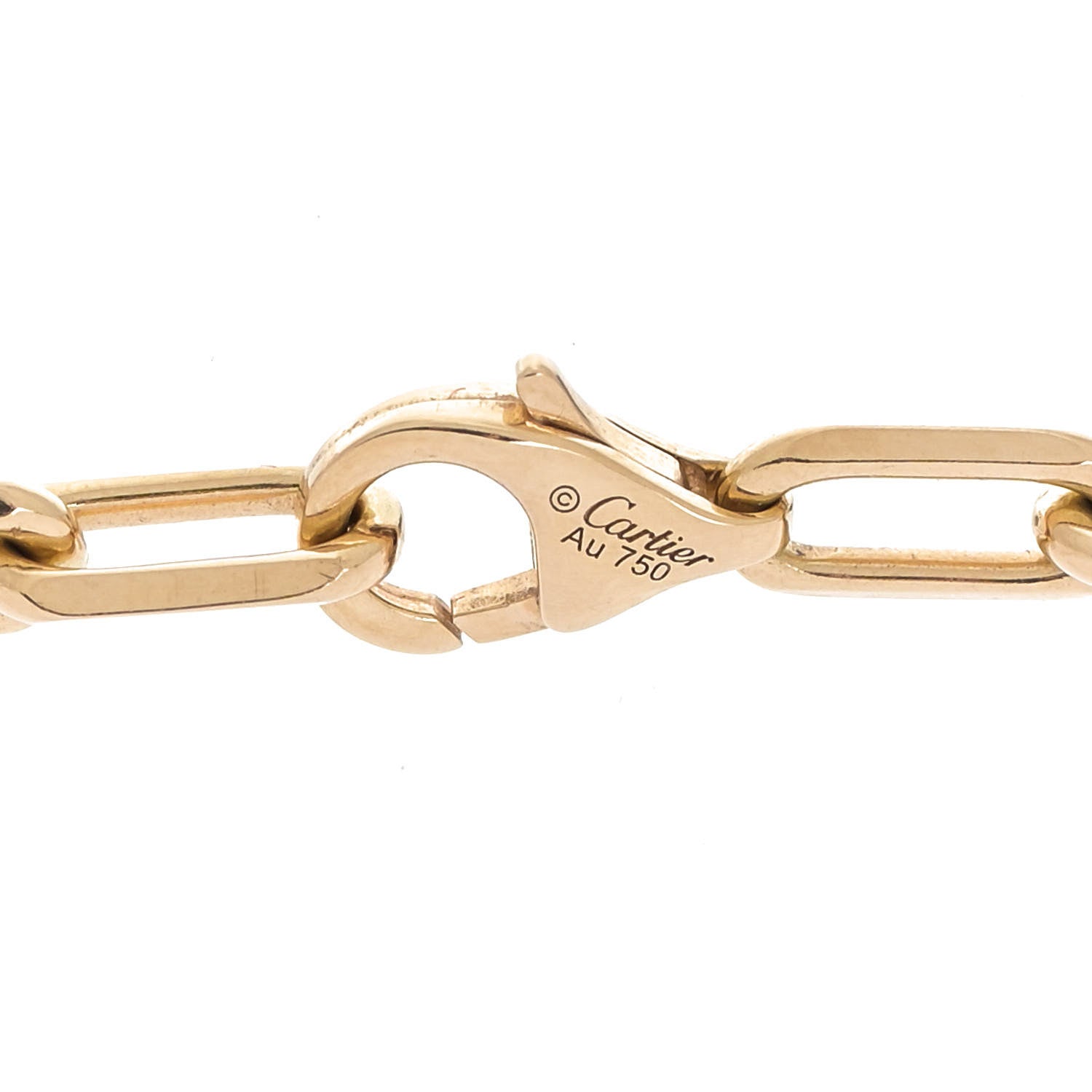 Cartier 18K Yellow Gold SM Santos De Cartier Link Necklace 22" 4 of 6
