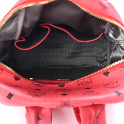MCM Visetos Side Stud Small Stark Backpack Corail 4 of 4