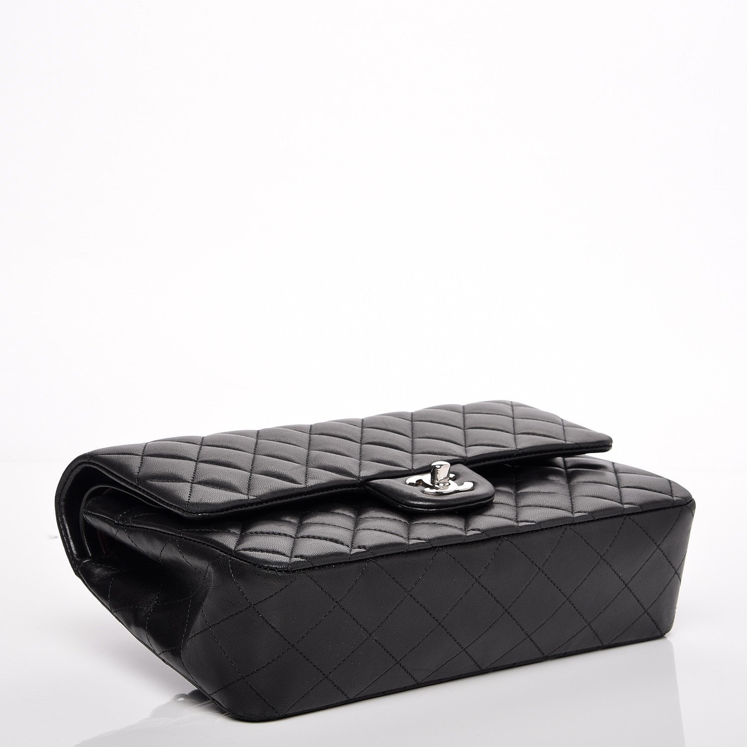 Chanel Lambskin Quilted Medium Double Flap Black 4 of 8