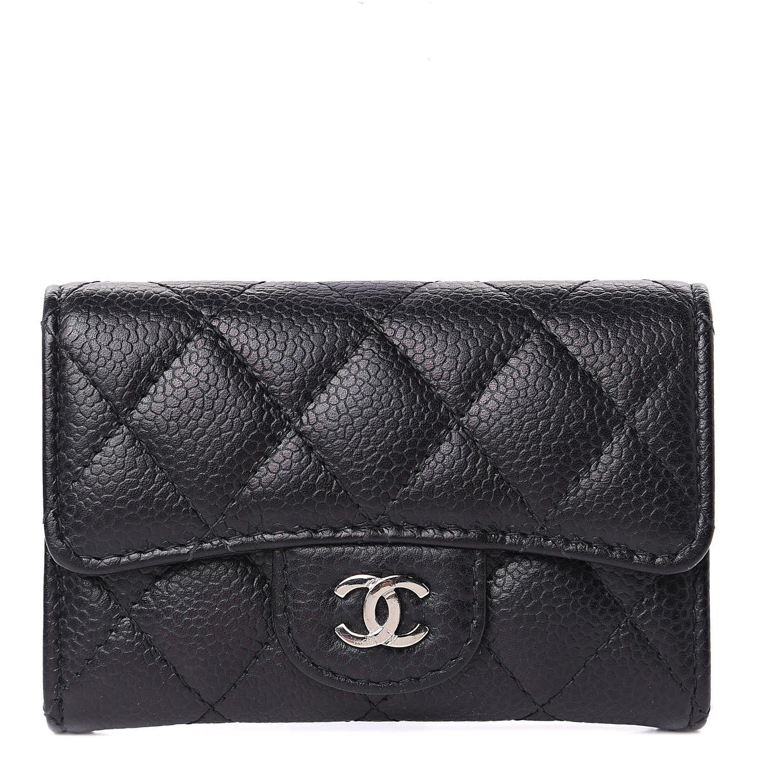 Chanel Caviar Quilted Flap Card Holder Black 1 of 9