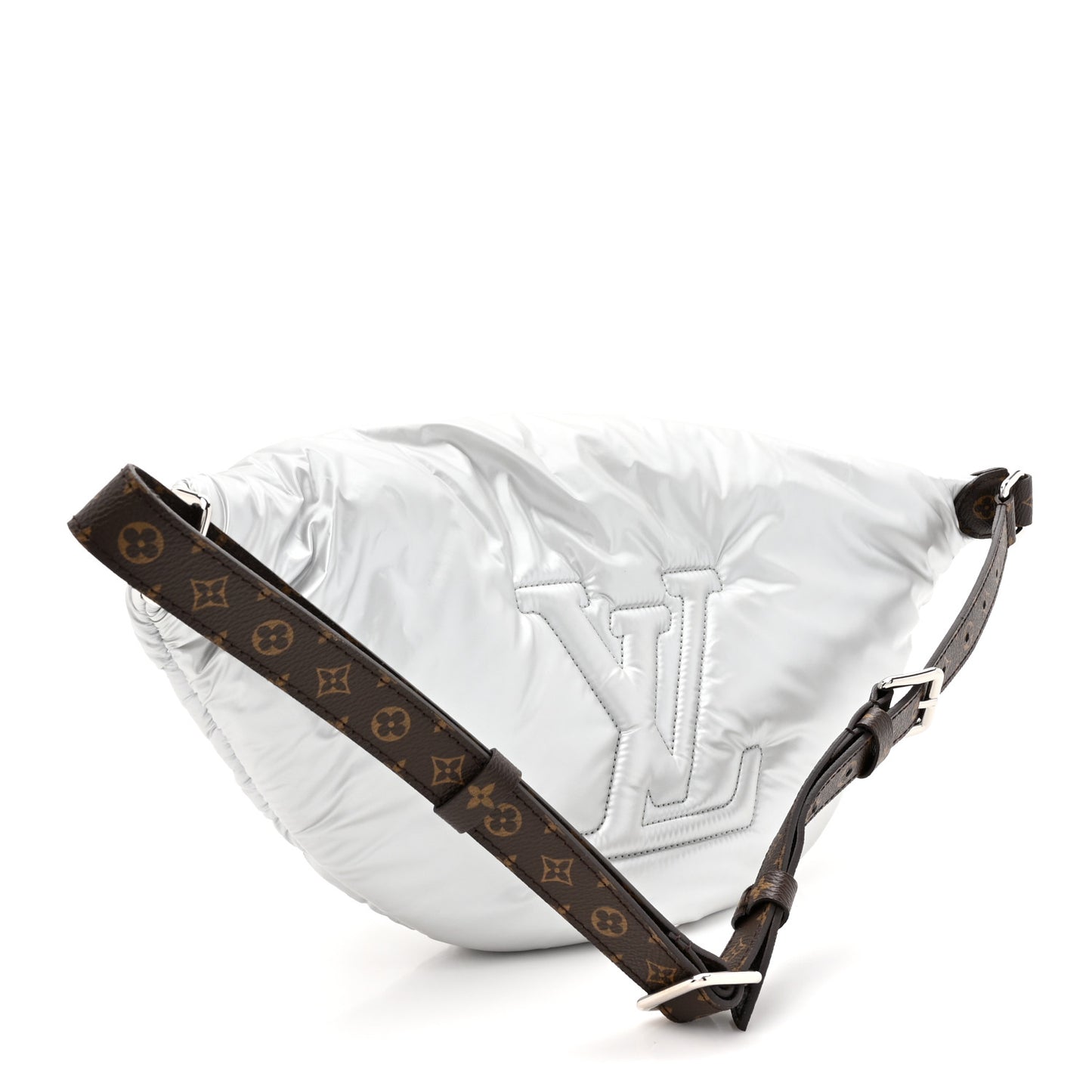 Econyl Monogram Pillow BumBag Silver
