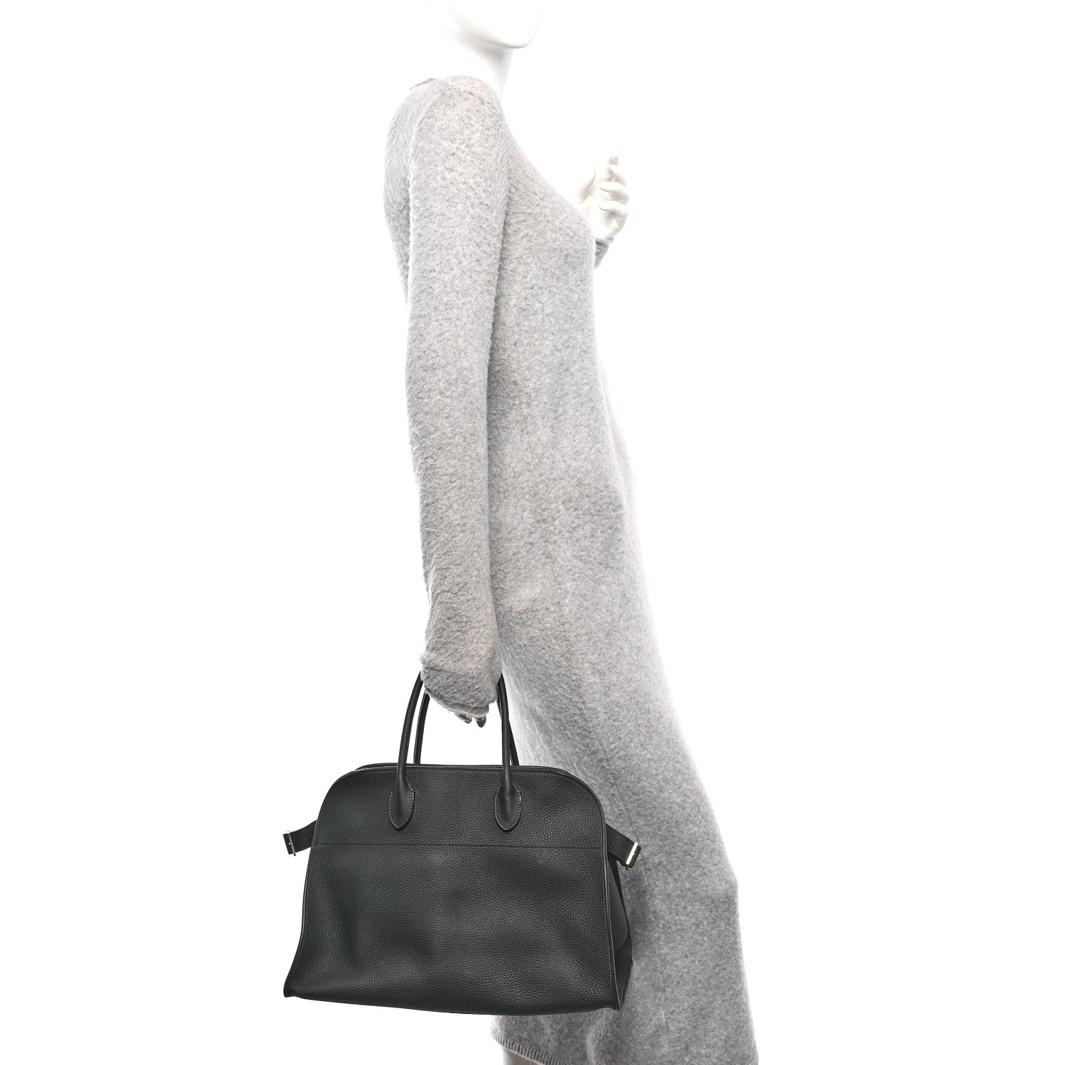 The Row Matte Grained Calfskin Soft Margaux 15 Black 2 of 9