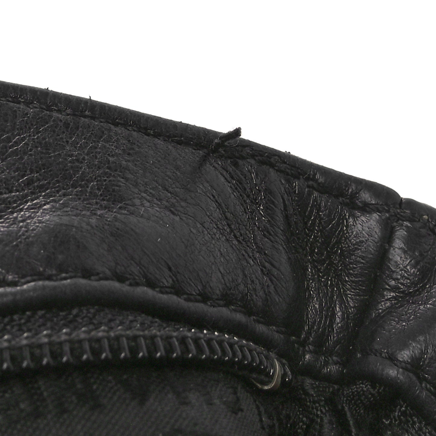 Lambskin Stitched Medium Ultimate Soft Tote Black