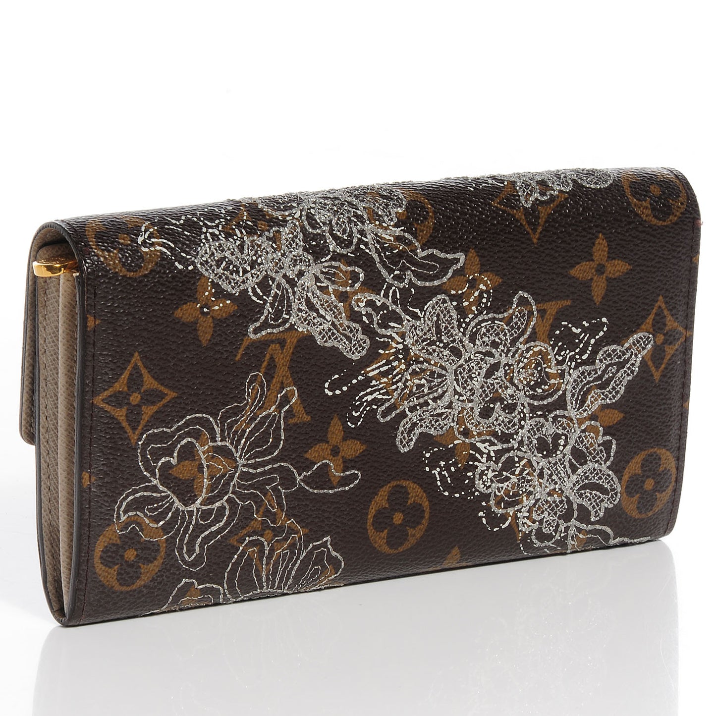 Monogram Dentelle Sarah Wallet Silver