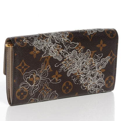 Louis Vuitton Monogram Dentelle Sarah Wallet Silver 3 of 7