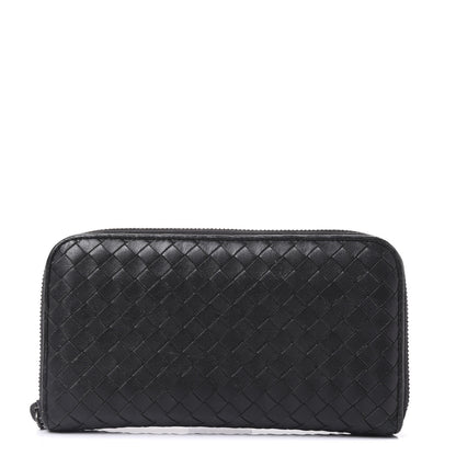 Bottega Veneta Nappa Intrecciato Zip Around Wallet Black 1 of 8