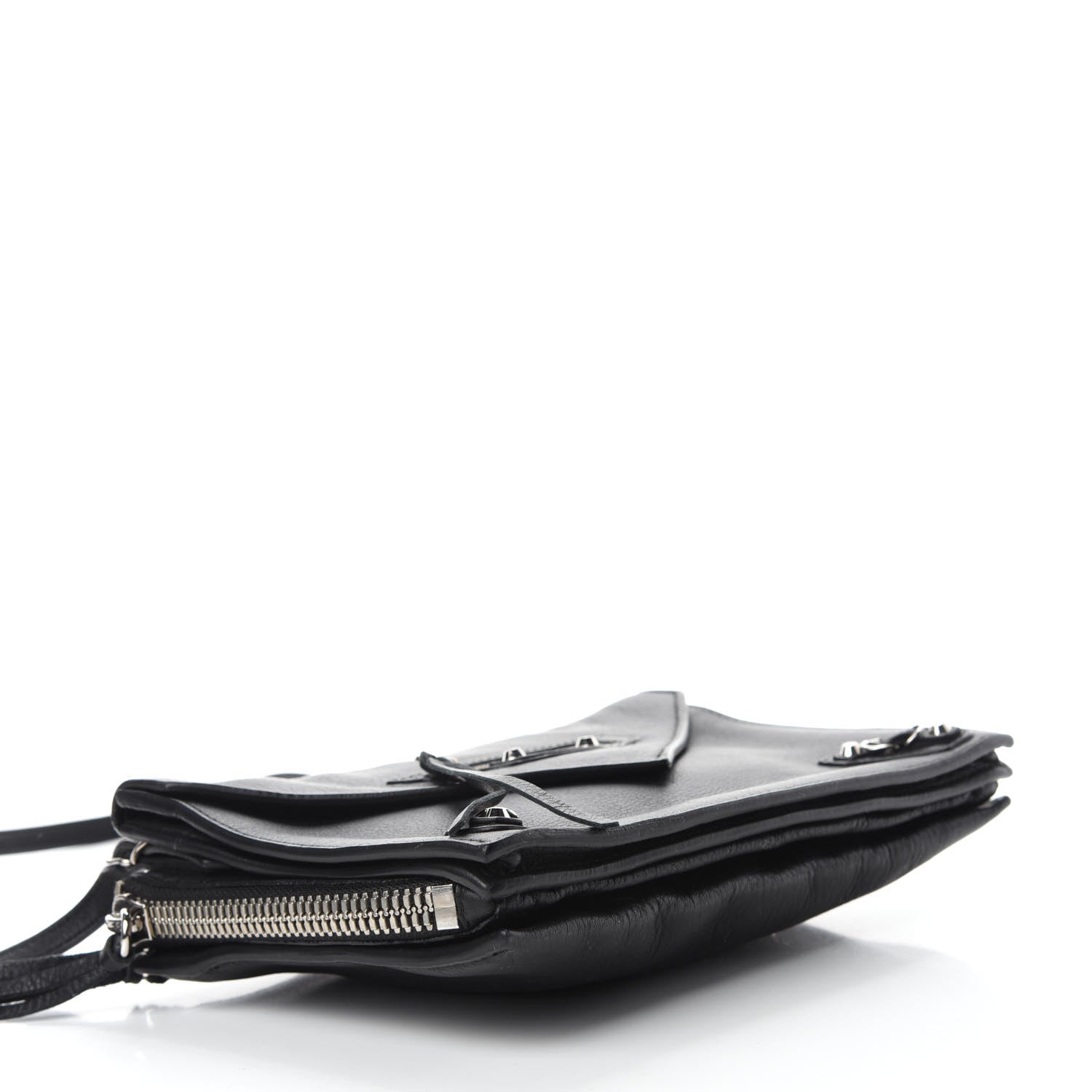 Balenciaga Veau Papier Triple XS Zip Around Crossbody Black 4 of 10