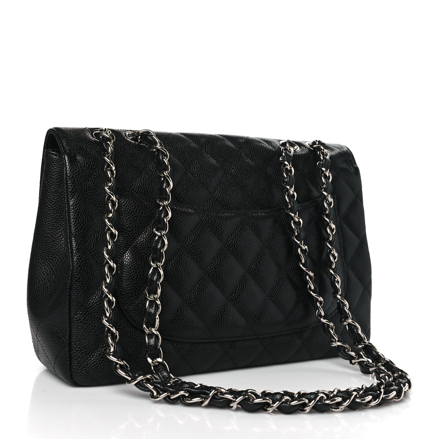 Caviar Quilted Jumbo Single Flap Black