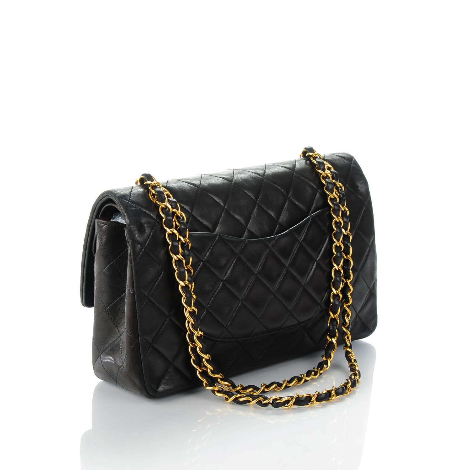 Chanel Lambskin Quilted Medium Double Flap Black 3 of 9