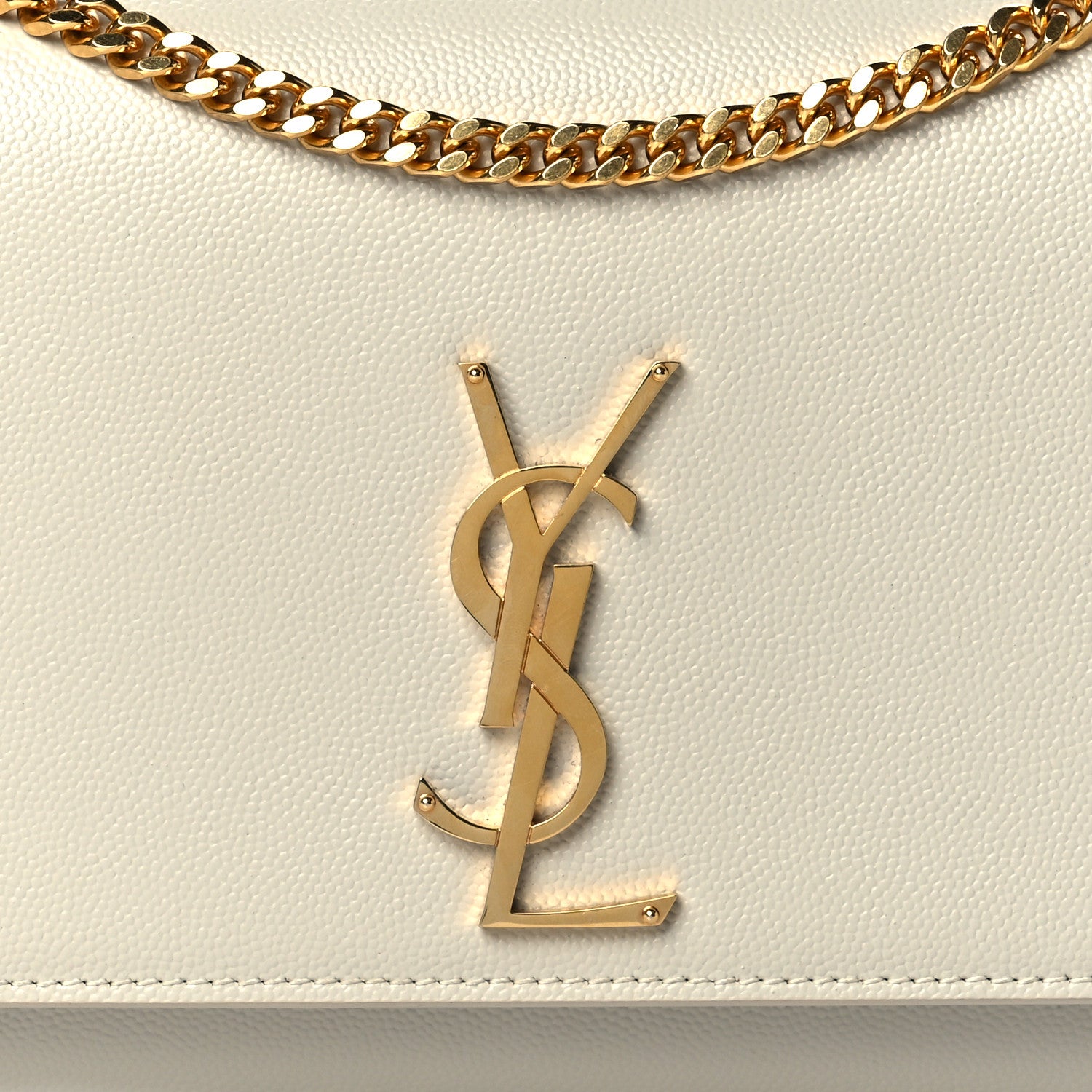 Saint Laurent Grain De Poudre Medium Classic Monogram Kate Satchel Crema Soft 8 of 11