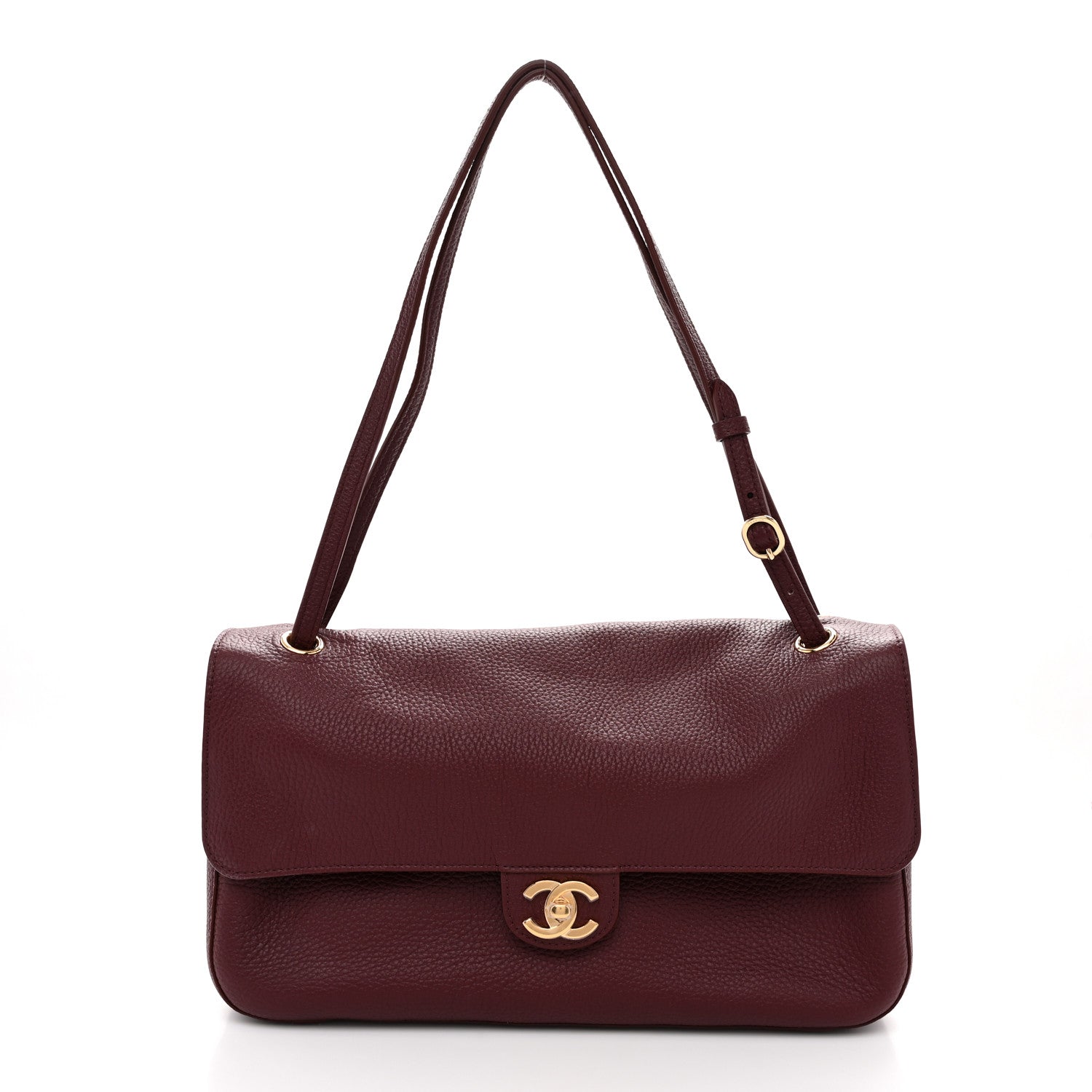 Chanel Grained Calfskin Small Souplissimo Maxi Flap Burgundy 1 of 11