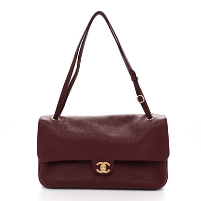 Chanel Grained Calfskin Small Souplissimo Maxi Flap Burgundy 1 of 11