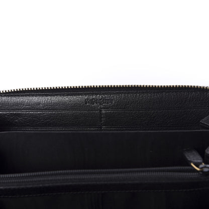 Saint Laurent Buffalo Muse Zip Around Wallet Black 8 of 11
