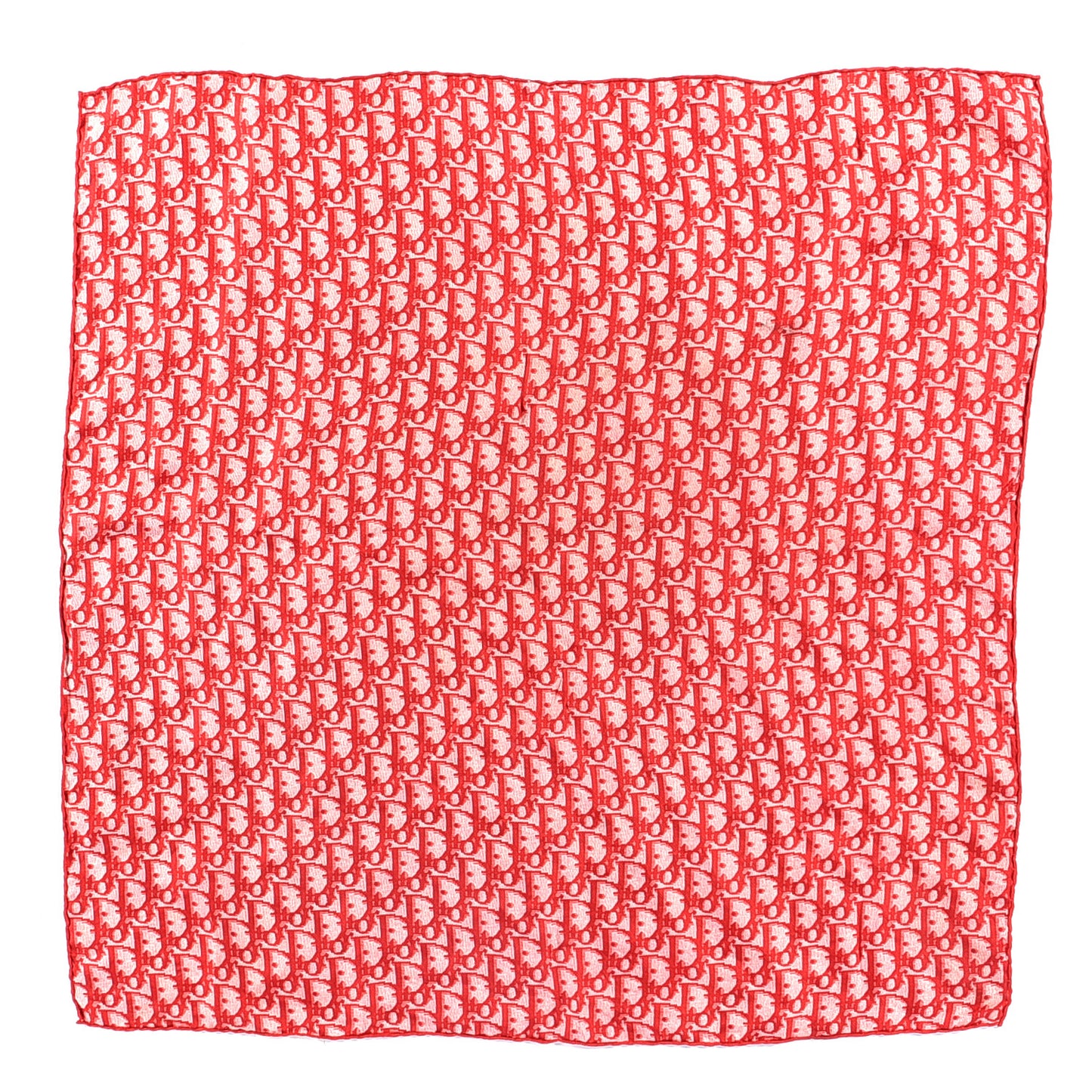 Cotton Monogram Scarf Red