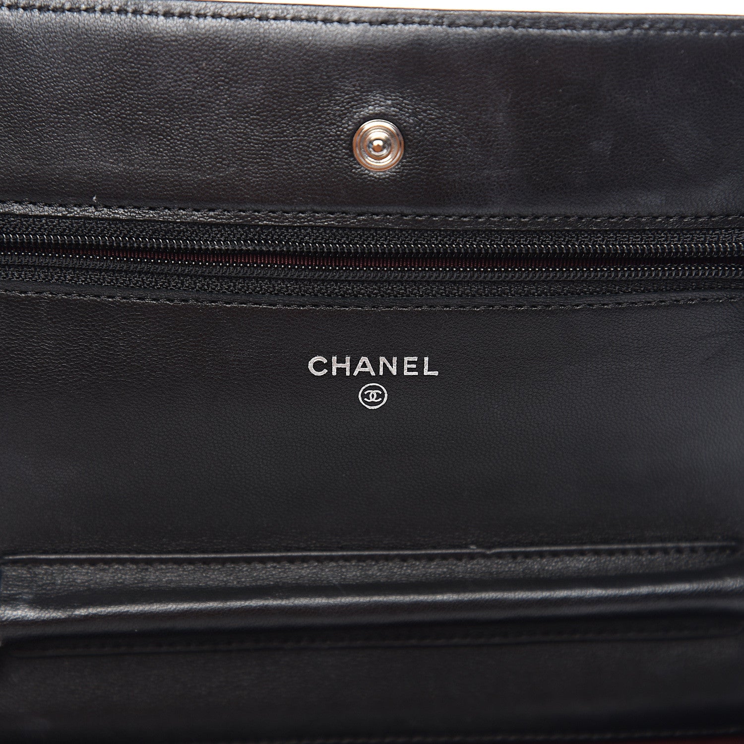 Chanel Lambskin Quilted Wallet On Chain WOC Black 5 of 12