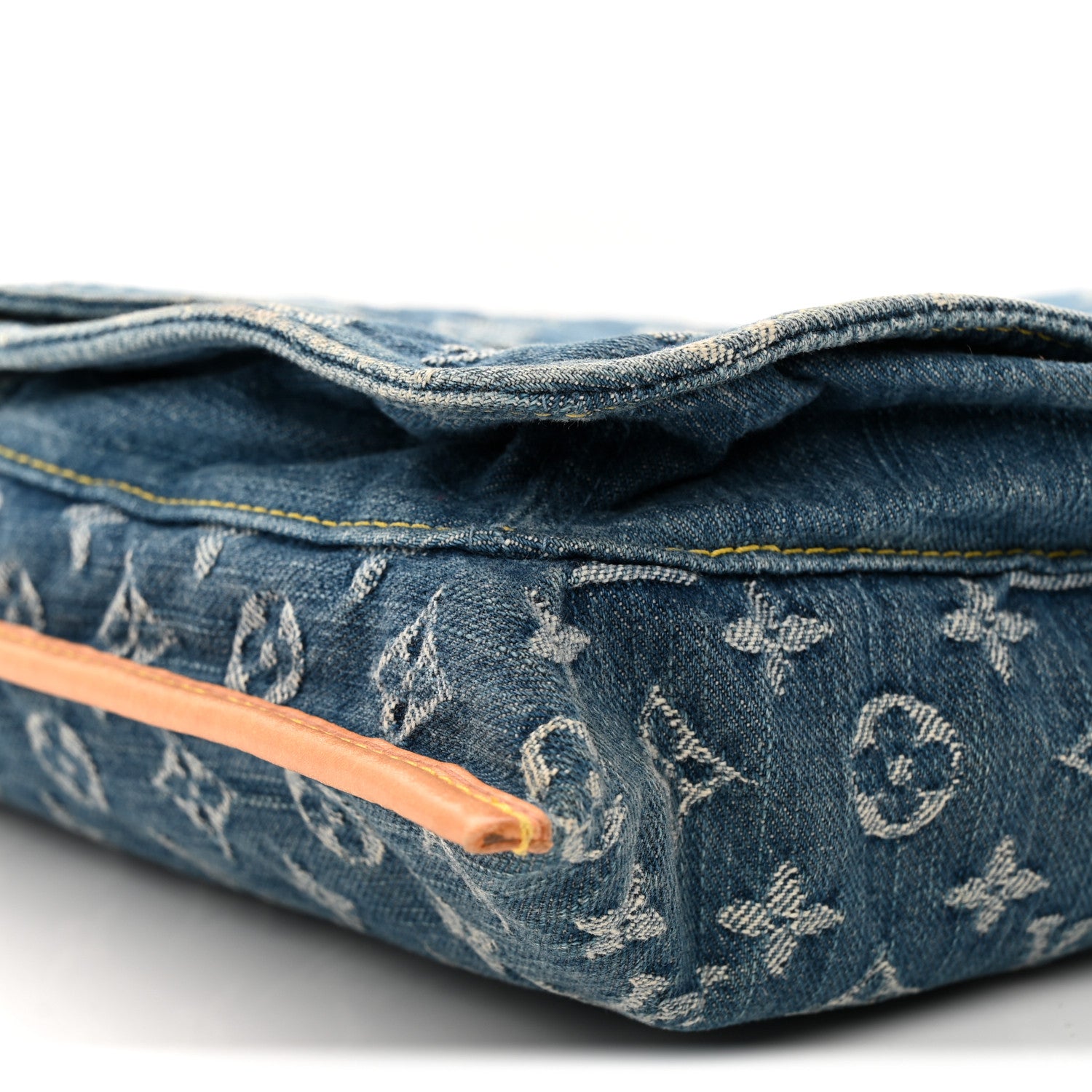 Louis Vuitton Monogram Denim Sac Plat Blue 9 of 12