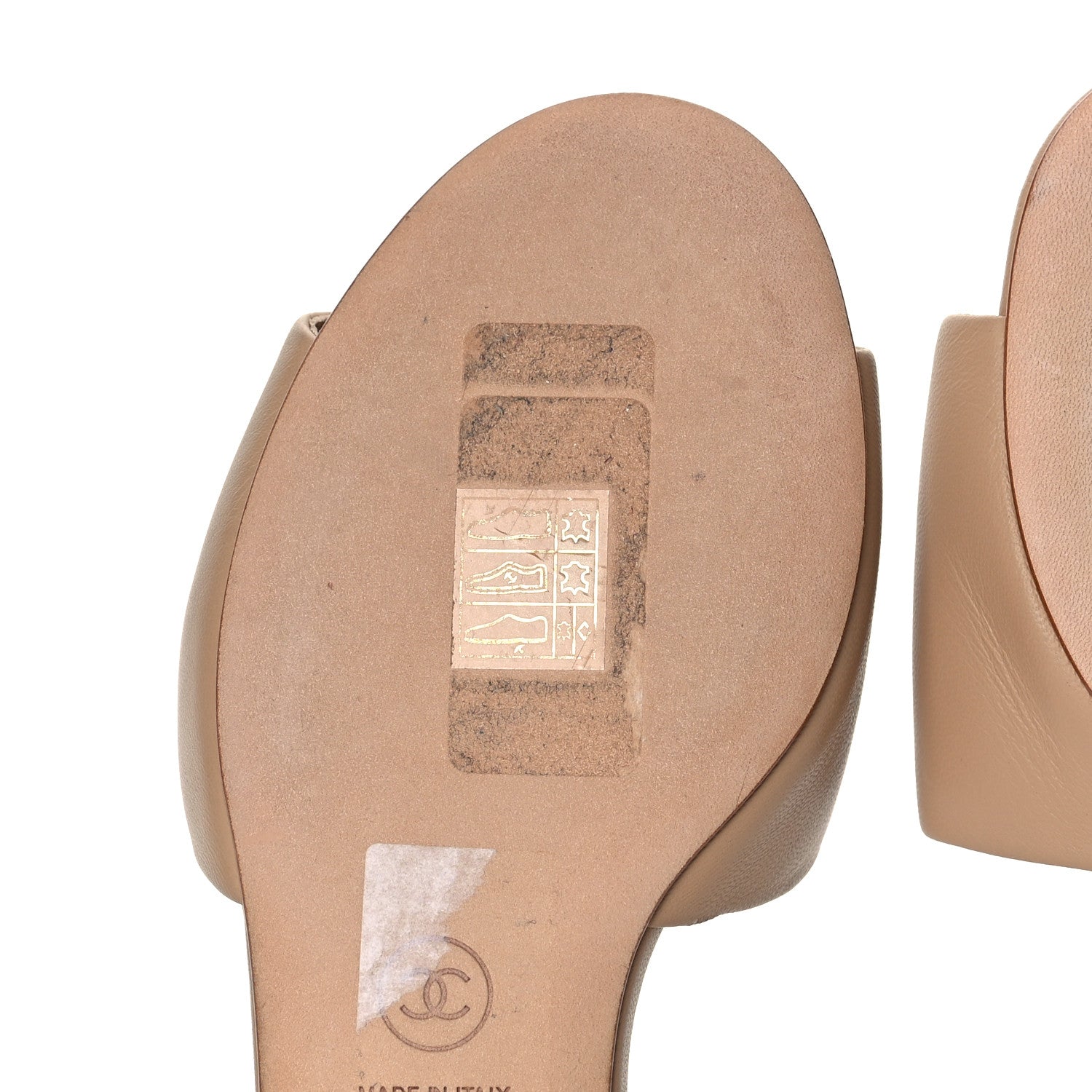 Chanel Lambskin Enamel CC Mules 36 Beige 13 of 13