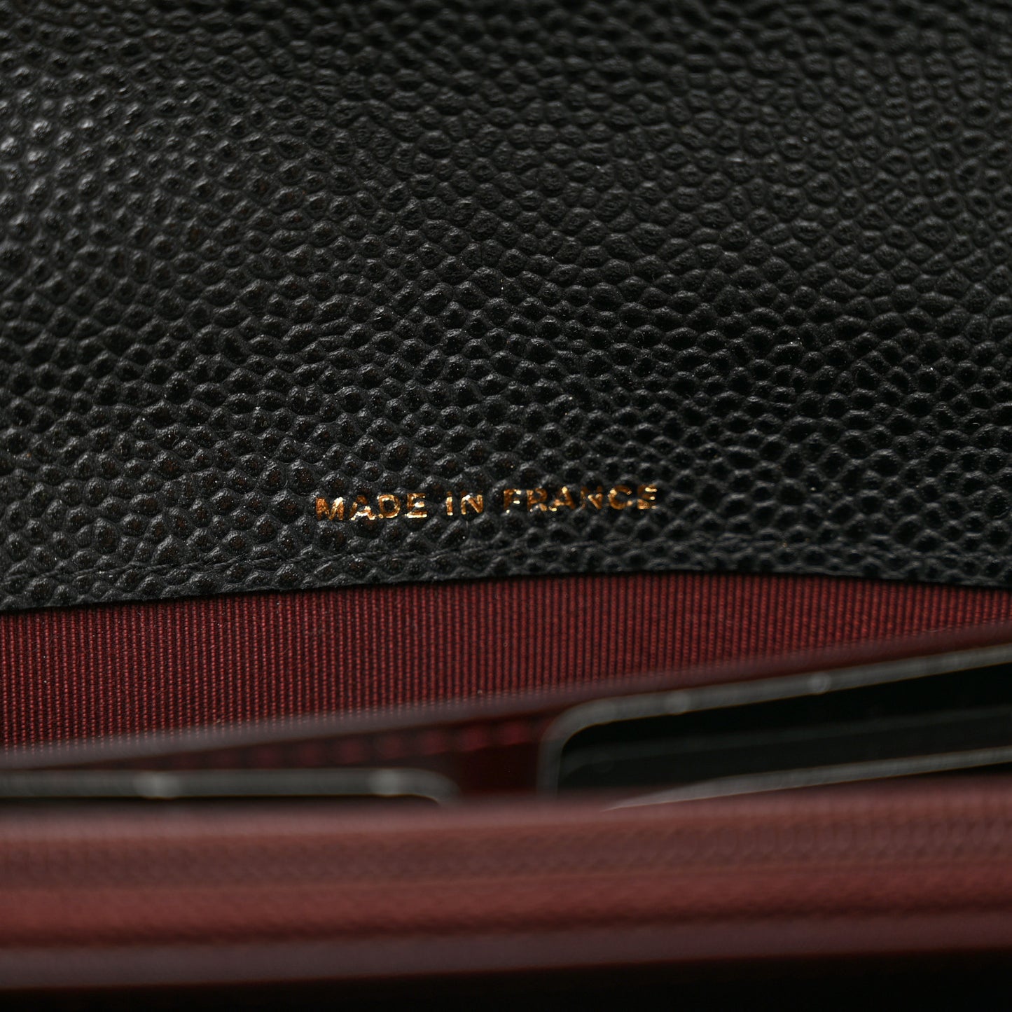 Caviar Quilted Large Gusset Flap Wallet Black