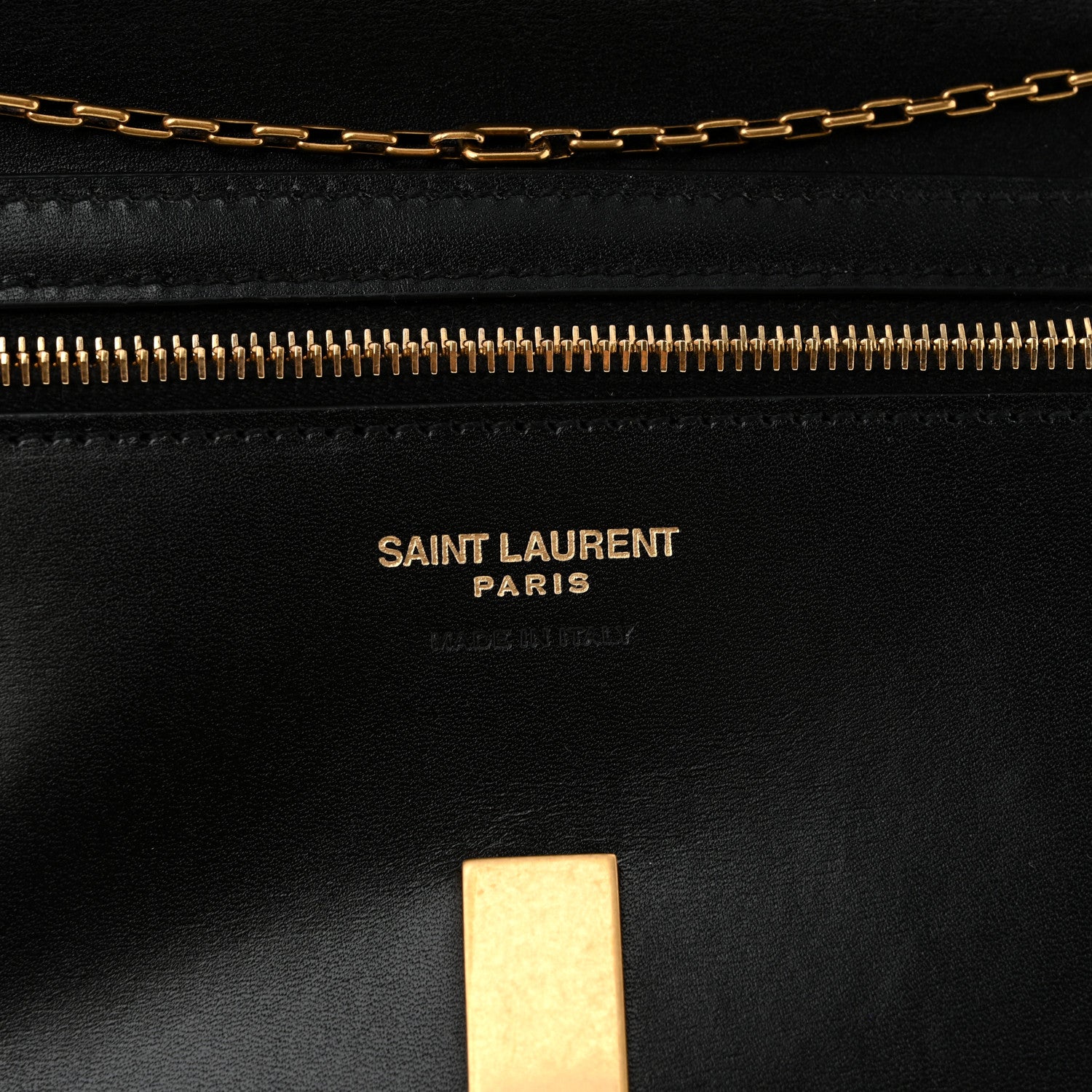 Saint Laurent Box Calfskin Voltaire Wallet On Chain Black 6 of 9