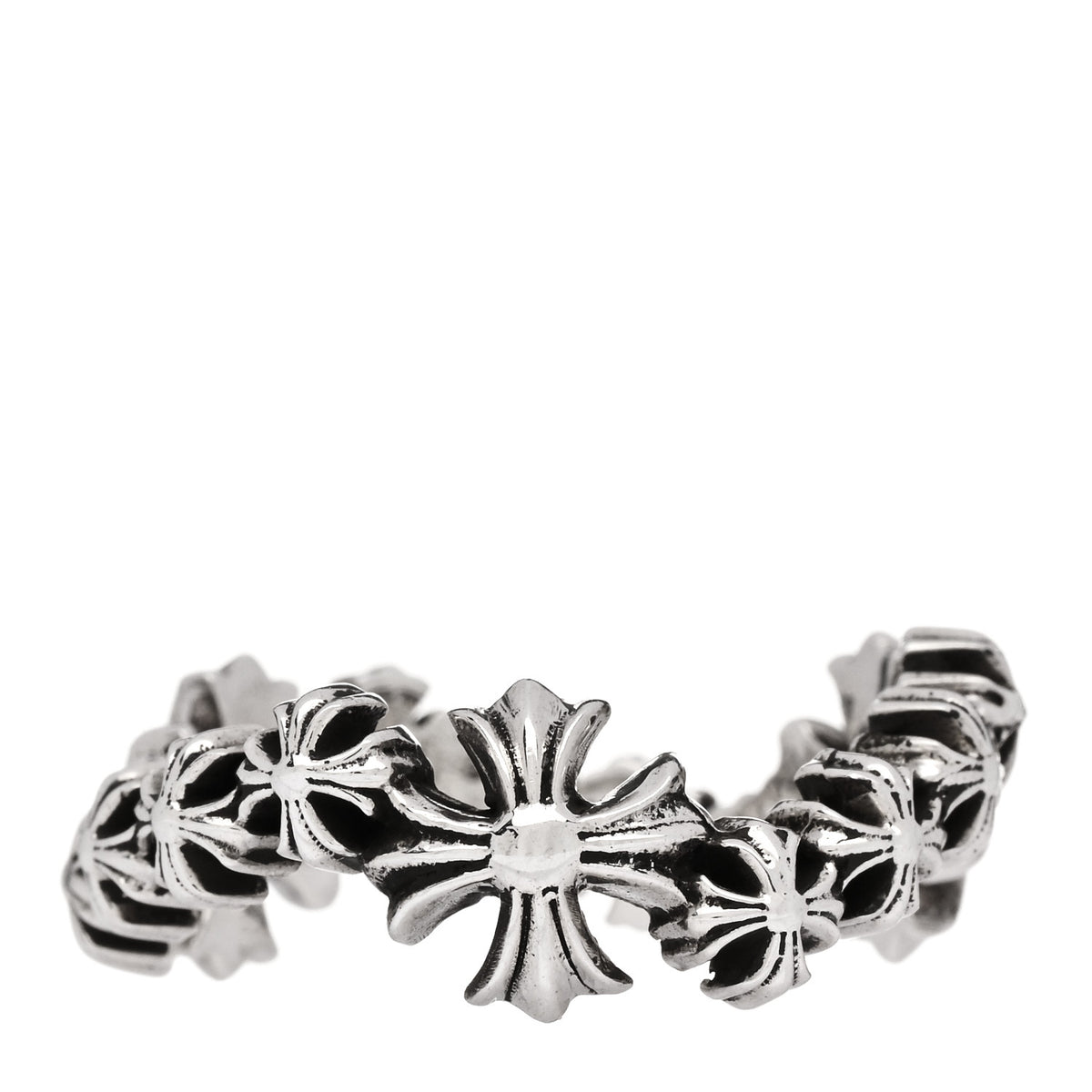Sterling Silver Plus Cross Wave Ring 63 10.5