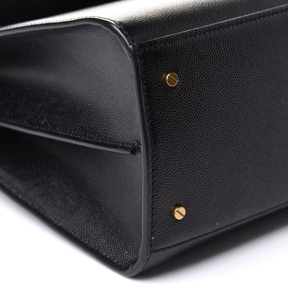 Saint Laurent Grain de Poudre Medium Classic Monogram Cassandra Top Handle Black 8 of 10