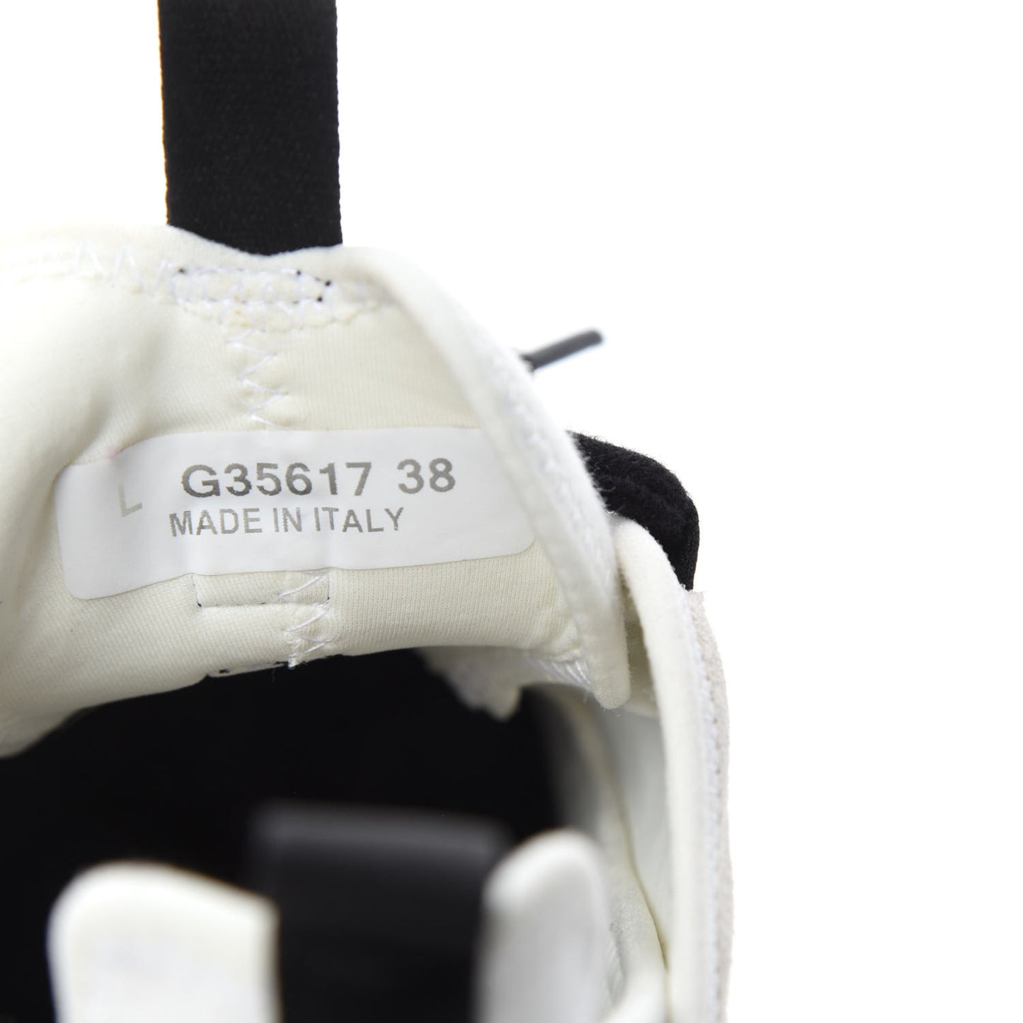 Velvet Calfskin Mixed Fibers CC Sneakers 38 Ivory Black