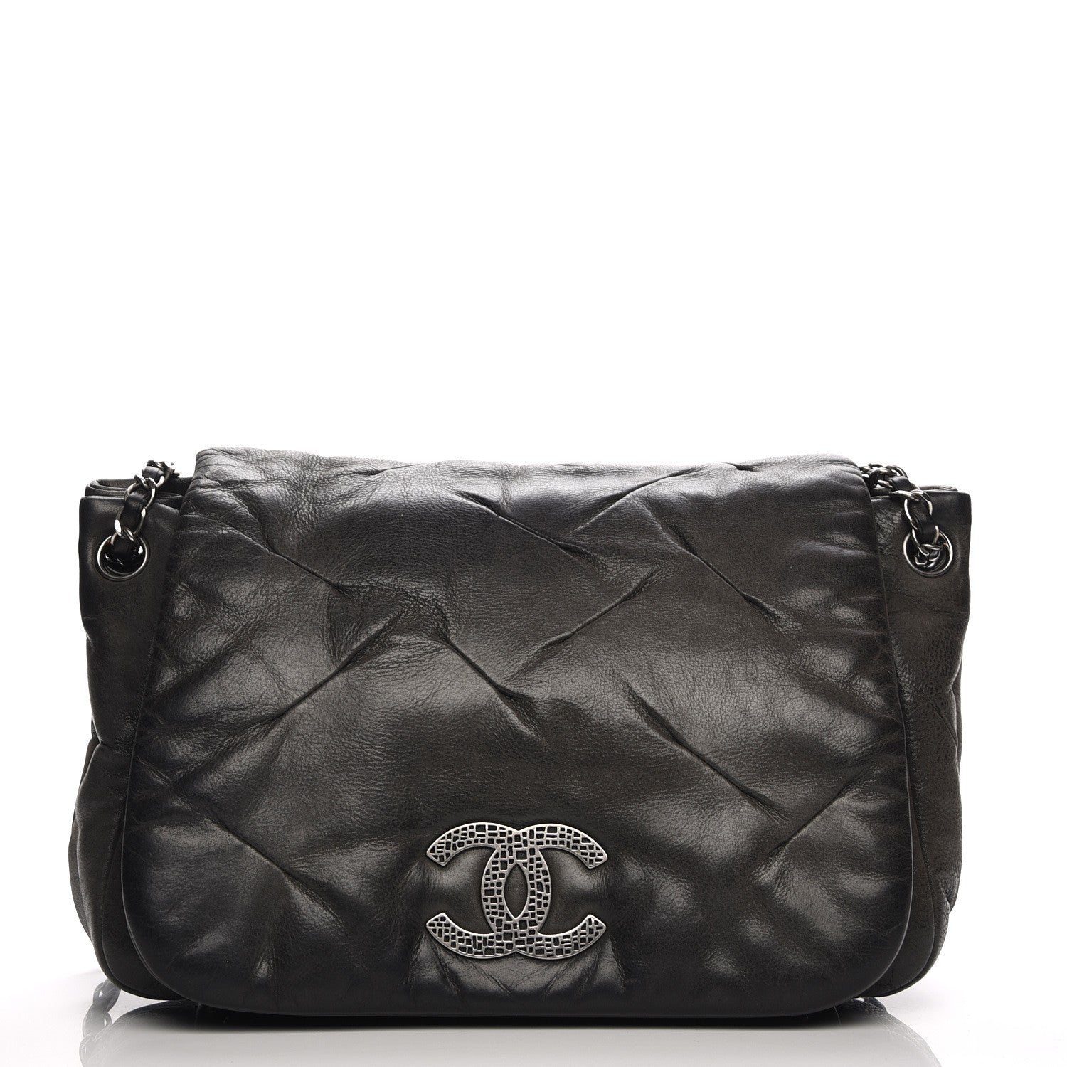 Chanel Iridescent Calfskin Glint Accordion Flap Black 1 of 10