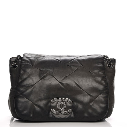 Chanel Iridescent Calfskin Glint Accordion Flap Black 1 of 10