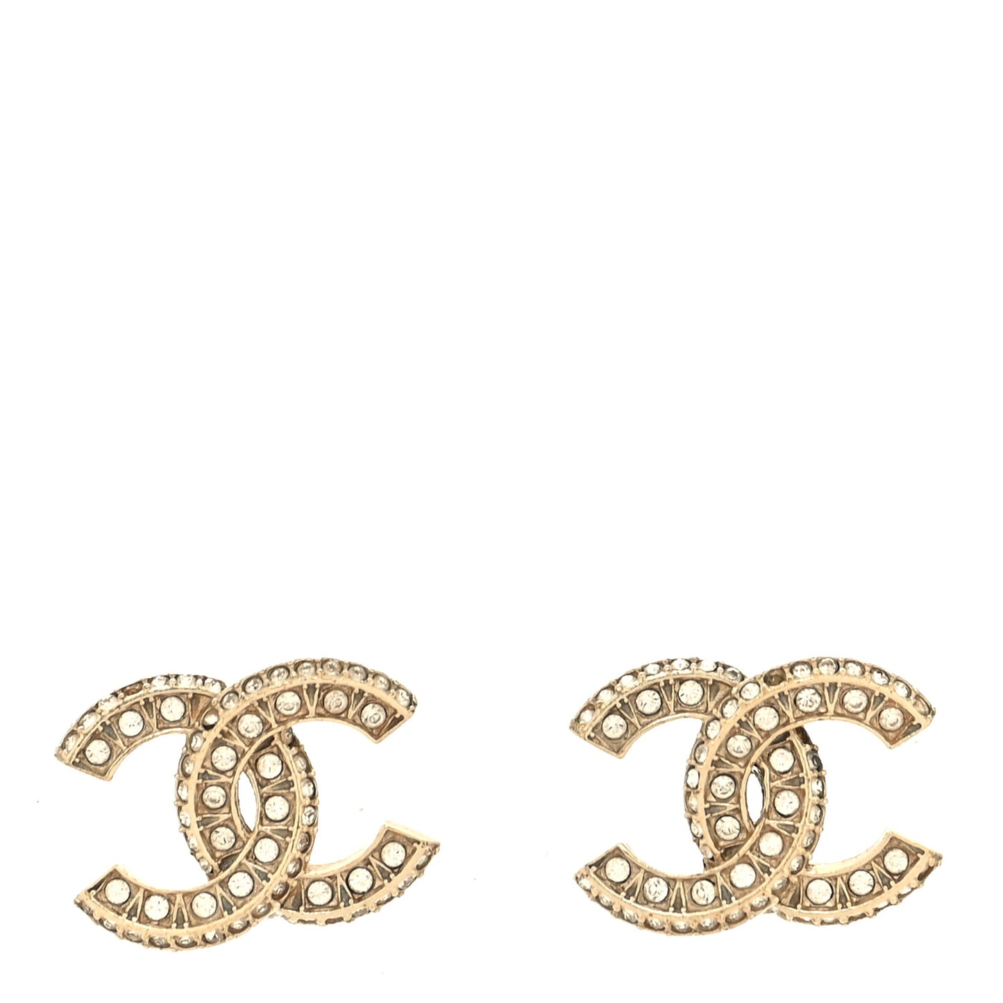 Crystal Timeless CC Earrings Gold