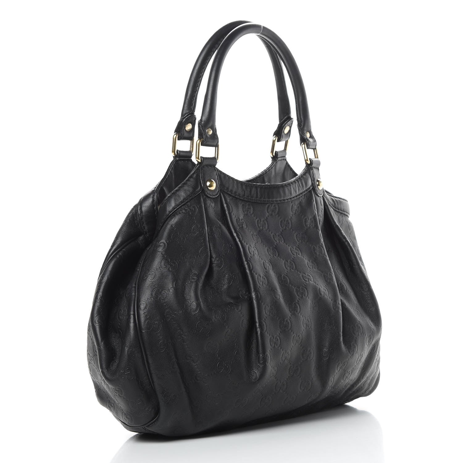 Gucci Guccissima Medium Sukey Tote Black 3 of 17