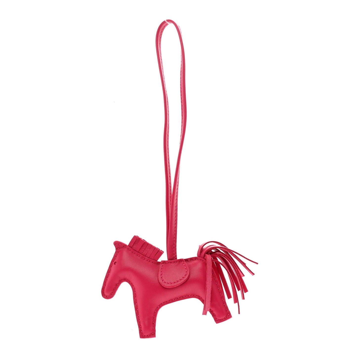 Milo Lambskin Grigri Rodeo Horse Bag Charm PM Rose Mexico