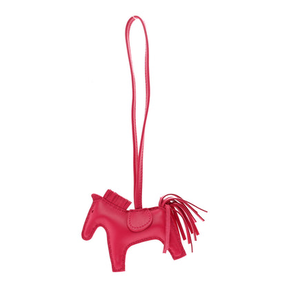 Hermes Milo Lambskin Grigri Rodeo Horse Bag Charm PM Rose Mexico 1 of 7