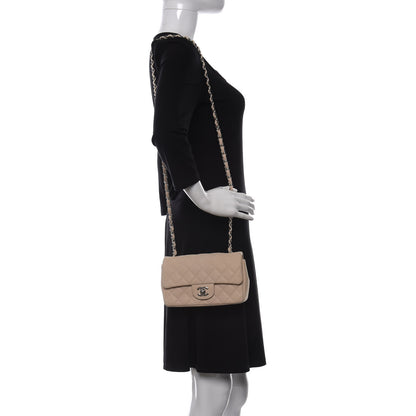 Chanel Iridescent Caviar Quilted Mini Rectangular Flap Light Beige 2 of 12