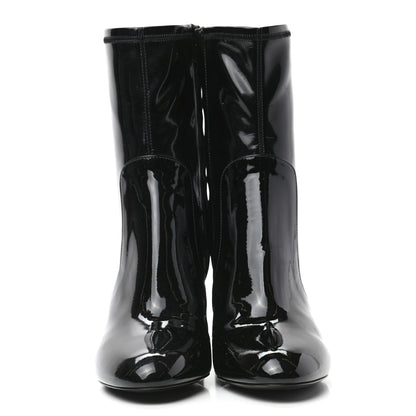 Louis Vuitton Patent Silhouette Ankle Boots 39 Black 2 of 7