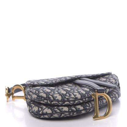 Christian Dior Oblique Saddle Bag Blue 4 of 11