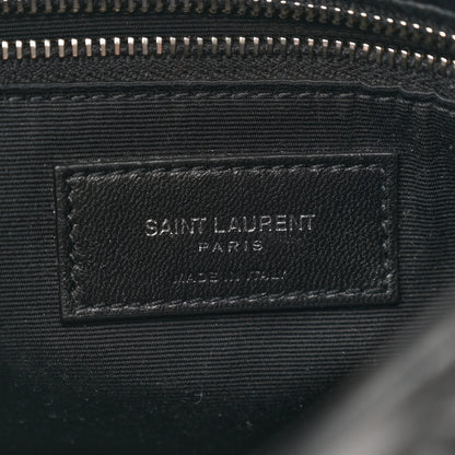 Saint Laurent Lambskin Quilted Toy Loulou Puffer Monogram Chain Satchel Black 6 of 11
