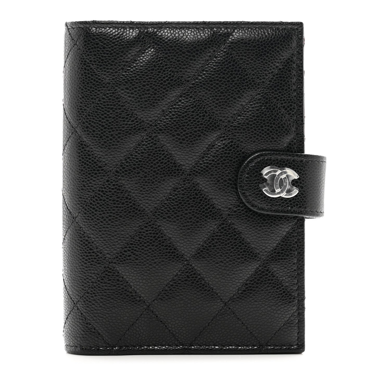 Caviar Quilted Passport Holder Black
