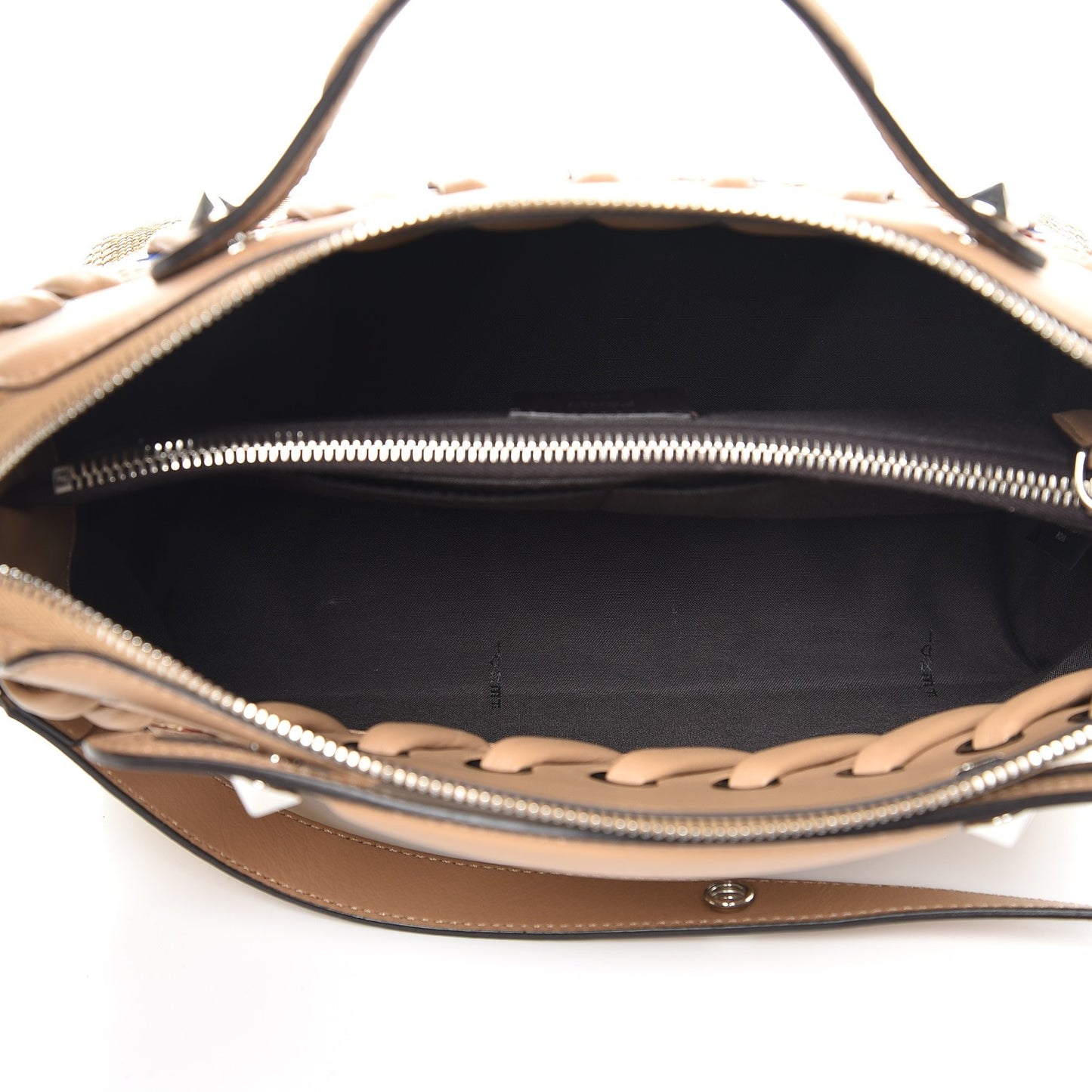 Paglia Vitello Dolce Flowerland Lace Up Striped Medium By The Way Boston Bag Natural Cuoio Multicolor