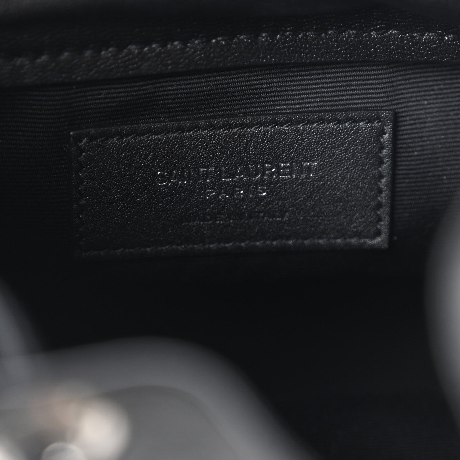 Saint Laurent Smooth Calfskin Studded Small Bahia Drawstring Bucket Bag Black 6 of 9