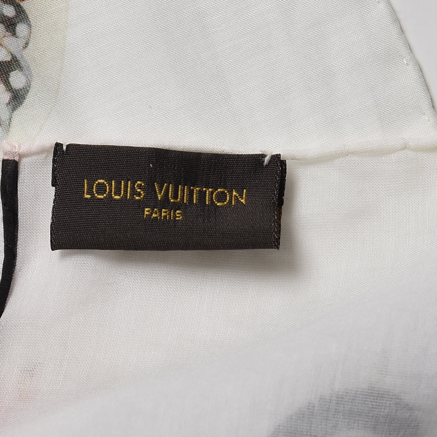 Louis Vuitton Cotton Silk Stickers Animation Stole White 7 of 7