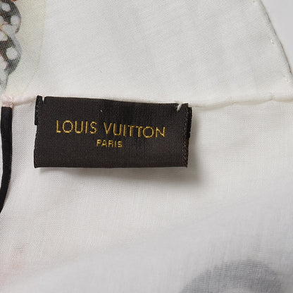 Louis Vuitton Cotton Silk Stickers Animation Stole White 7 of 7