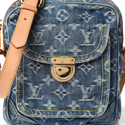 Louis Vuitton Denim Camera Bag Blue 9 of 10