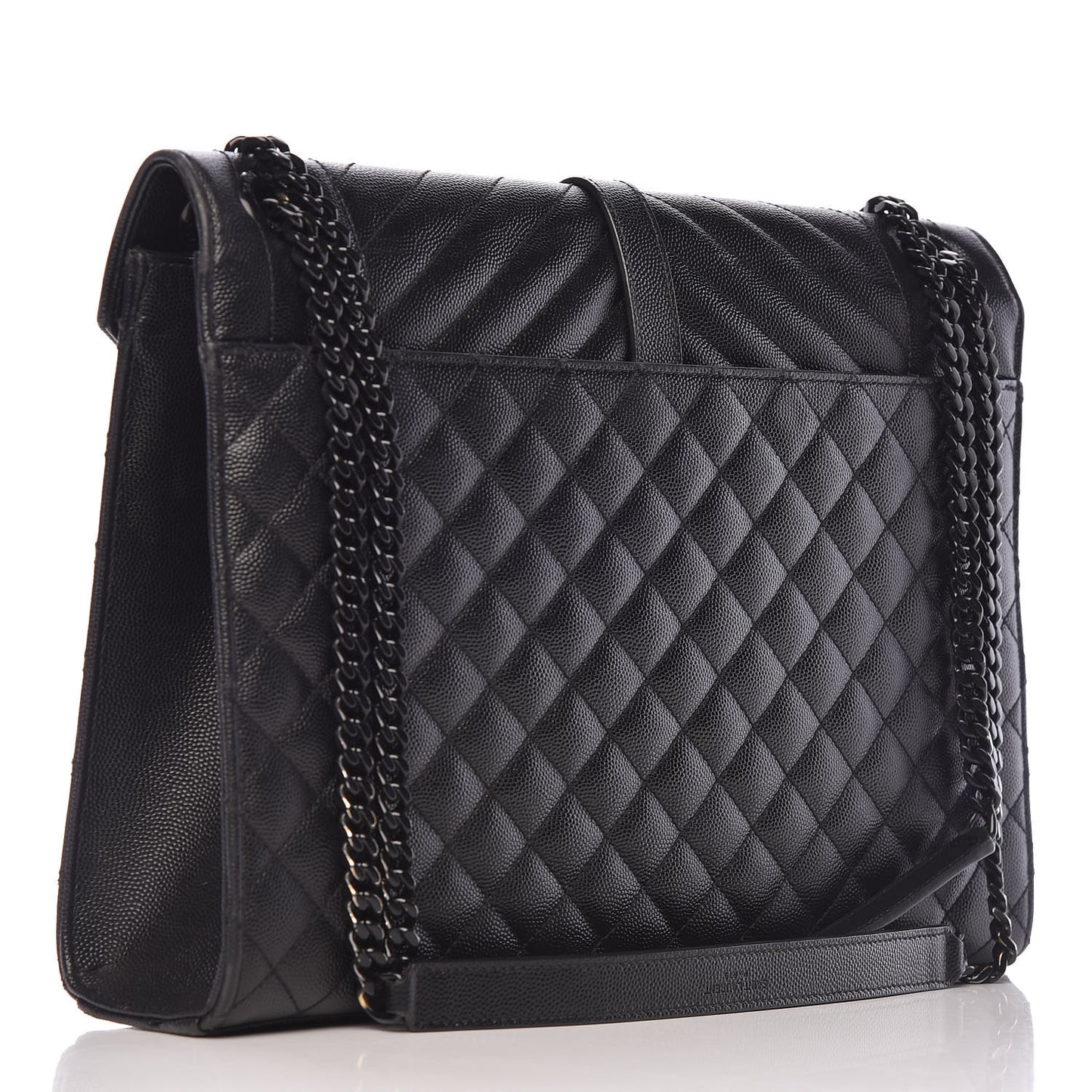 Grain De Poudre Large Tri-Quilt Monogram Satchel Black