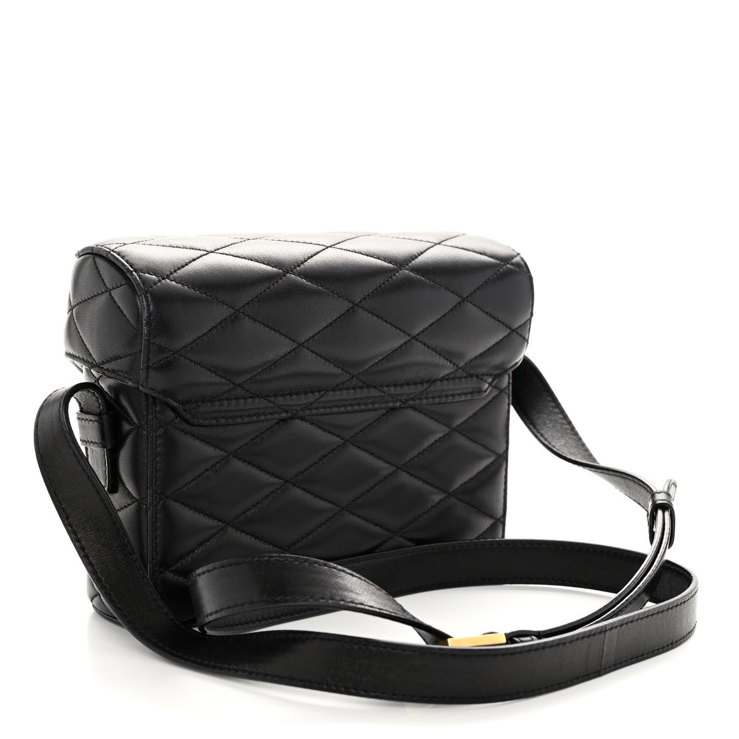 Lambskin Matelasse Monogram June Box Bag Black