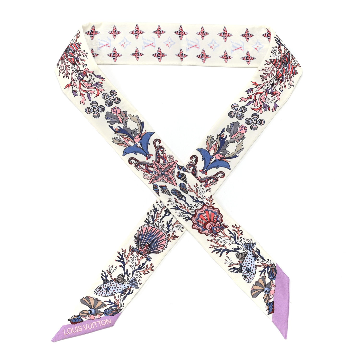 Louis Vuitton Silk Sea Of Love BB Bandeau White 1 of 3