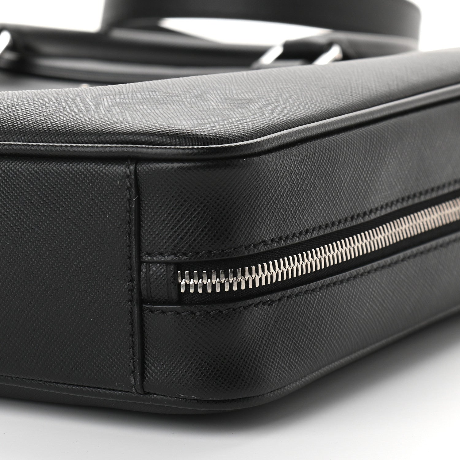 Prada Saffiano Travel Briefcase Black 8 of 8