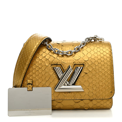 Louis Vuitton Metallic Snakeskin Twist Shoulder Bag PM Gold 2 of 11