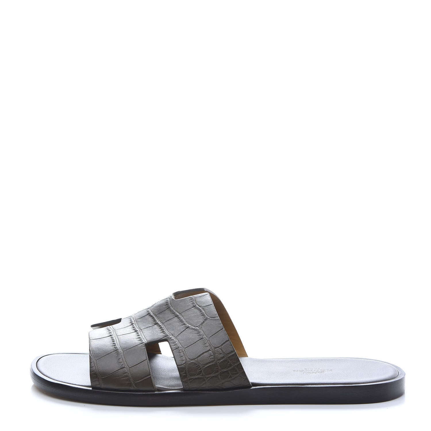 Hermes Matte Niloticus Crocodile Mens Izmir Sandals 42 Vert Olive 1 of 9